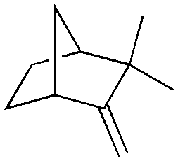 Skeletal formula of Camphene
