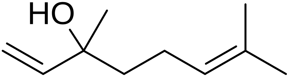 Skeletal formula of Linalool