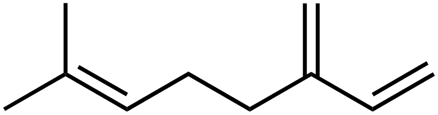 Skeletal formula of Myrcene