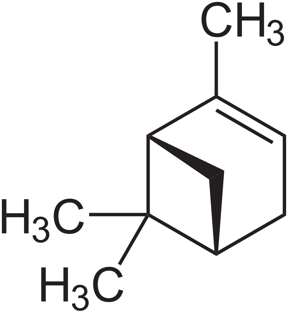 Skeletal formula of Pinene
